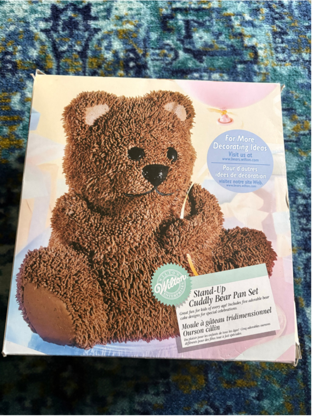 Vintage Wilton 3D Stand-Up Cuddly Bear Cake Pan Set